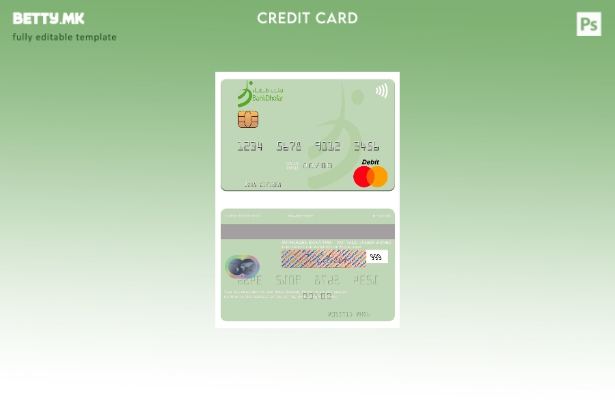 Шаблон за мастер картички во модерен стил на Оман Банка Dhofar